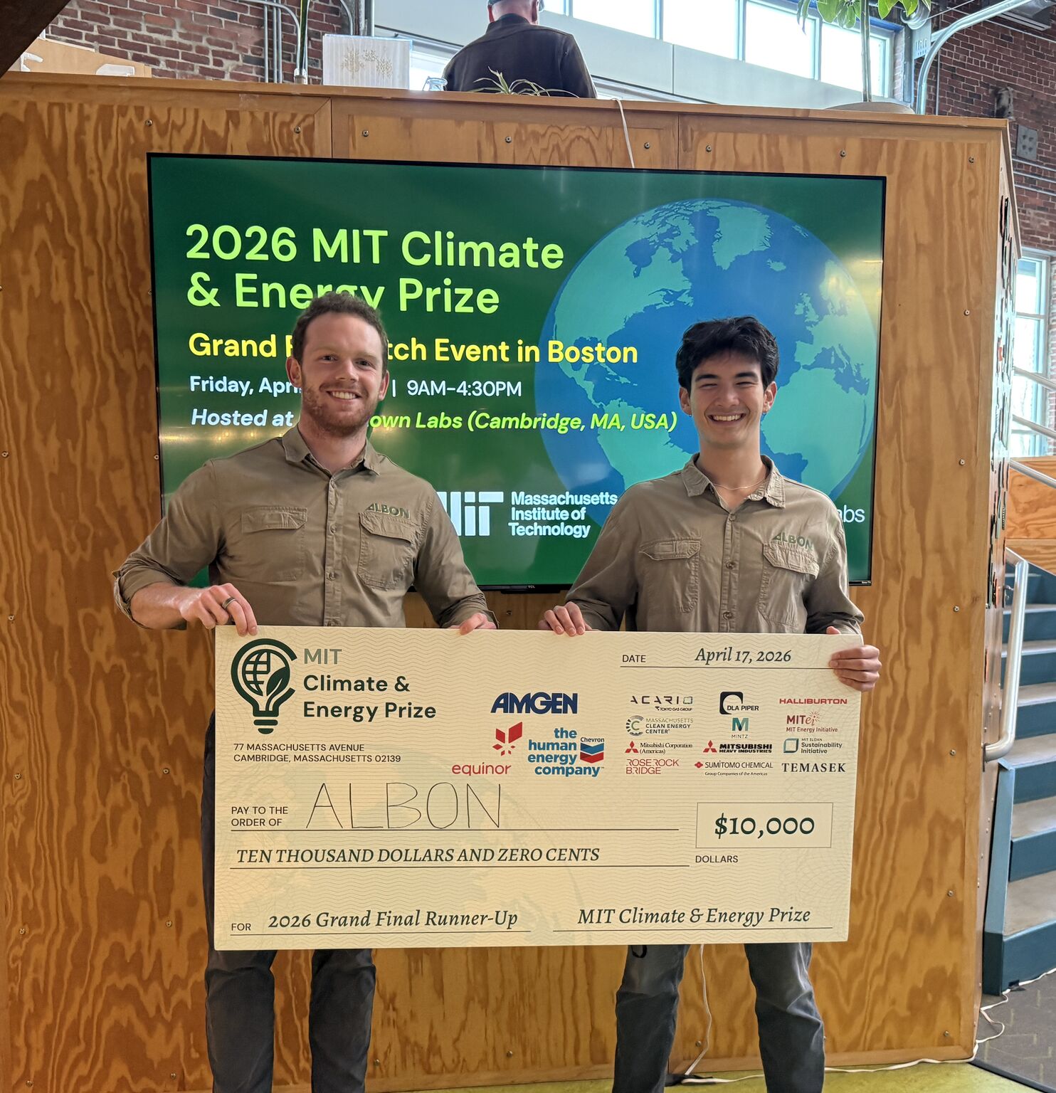 MIT Climate & Energy Prize Runner Up Finalist