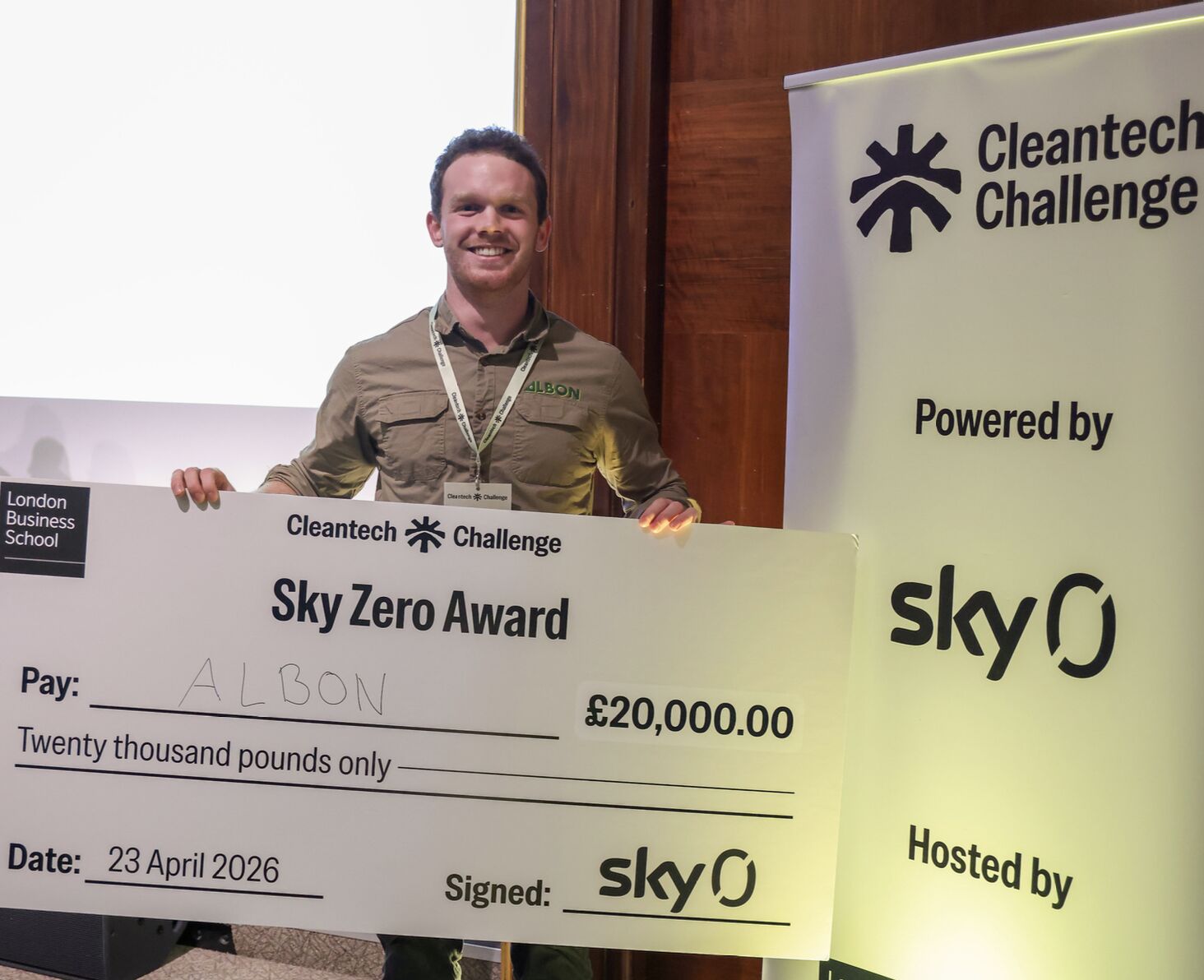 ALBON wins Sky Zero Award at London Business School Cleantech Challenge 2026